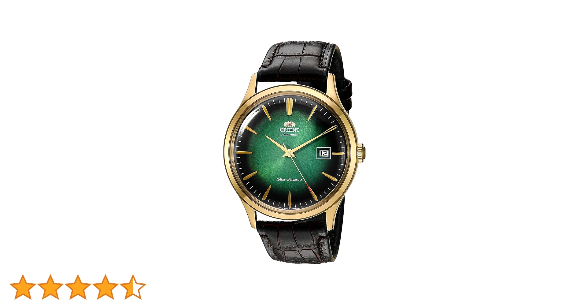 ORIENT 自動巻き時計 バンビーノ　ゴールド/グリーン Amazon.co.jp: Orient Bambino 4」クラシック自動with Hand Winding